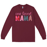 Burgundy one loved mama Long Sleeve Tee - JahusDesignShop
