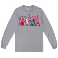 Heather Grey one loved mama Long Sleeve Tee - JahusDesignShop