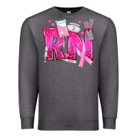 Charcoal Heather Breast Cancer RN Registered Nurse Premium Sweatshirt - texasbilliewilder