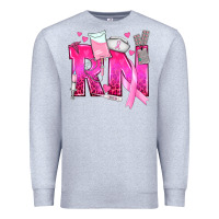 Heather Grey Breast Cancer RN Registered Nurse Premium Sweatshirt - texasbilliewilder