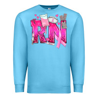Ocean Blue Breast Cancer RN Registered Nurse Premium Sweatshirt - texasbilliewilder