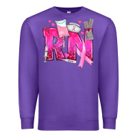 Purple Breast Cancer RN Registered Nurse Premium Sweatshirt - texasbilliewilder