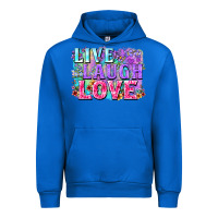 Cobalt Live laugh love hippie Valentine's Day Urban Hoodie - FaDigitalArtStudio