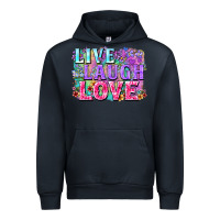 Navy Live laugh love hippie Valentine's Day Urban Hoodie - FaDigitalArtStudio