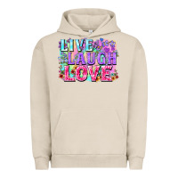 Pigment French Oak Live laugh love hippie Valentine's Day Urban Hoodie - FaDigitalArtStudio