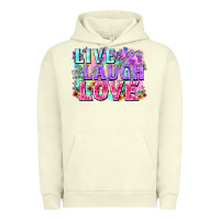 Pigment Pistachio Live laugh love hippie Valentine's Day Urban Hoodie - FaDigitalArtStudio