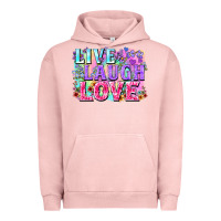 Pigment Salmon Live laugh love hippie Valentine's Day Urban Hoodie - FaDigitalArtStudio