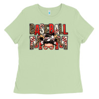 Matcha baseball mom messy bun Ladies Tee - Zillion Design Studio