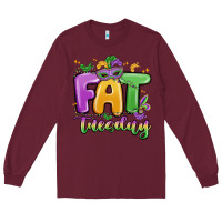 Burgundy fat tuesday Long Sleeve Tee - MaliasSmallBusiness
