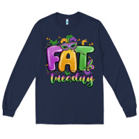 Navy fat tuesday Long Sleeve Tee - MaliasSmallBusiness