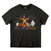 Asphalt Moo I Mean Boo Heavy Core Tee - CowhideDigitalArt