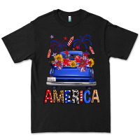 Black western fourth of july america truck Premium Tee - FaDigitalArtStudio