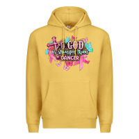 Antique Gold My god is stronger than Cancer Awareness Premium Hoodie - HowdyJamesFarm