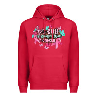 Cardinal My god is stronger than Cancer Awareness Premium Hoodie - HowdyJamesFarm