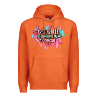 Carrot My god is stronger than Cancer Awareness Premium Hoodie - HowdyJamesFarm