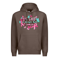 Coffee My god is stronger than Cancer Awareness Premium Hoodie - HowdyJamesFarm