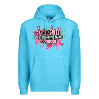 Ocean Blue My god is stronger than Cancer Awareness Premium Hoodie - HowdyJamesFarm
