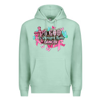 Seafoam My god is stronger than Cancer Awareness Premium Hoodie - HowdyJamesFarm