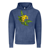 Vintage Denim yellow elder flower Vintage Hoodie - LillyAllenDesigns