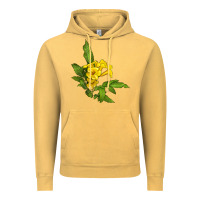 Vintage Mustard yellow elder flower Vintage Hoodie - LillyAllenDesigns