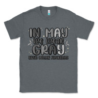 Charcoal Heather in may we wear gray brain cancer awareness Classic Tee - MaliasSmallBusiness