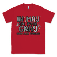 Red in may we wear gray brain cancer awareness Classic Tee - MaliasSmallBusiness