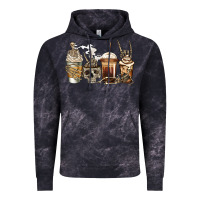 Cloud Black skeleton coffee Vintage Hoodie - Jasminsmagicworld