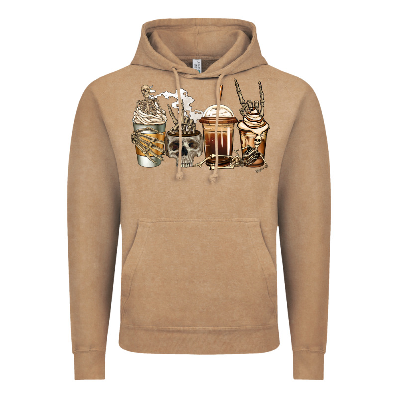 Skeleton Coffee Vintage Hoodie by Jasminsmagicworld | Teevron
