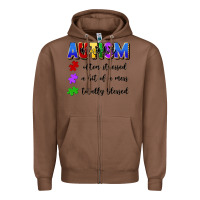Chestnut i'm a hot mess always stressed and proudly autism Zipper Hoodie - Artiststas