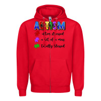 Red i'm a hot mess always stressed and proudly autism Zipper Hoodie - Artiststas