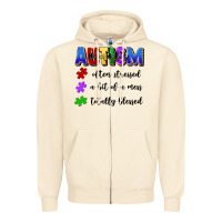 Sandshell i'm a hot mess always stressed and proudly autism Zipper Hoodie - Artiststas