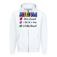 White i'm a hot mess always stressed and proudly autism Zipper Hoodie - Artiststas