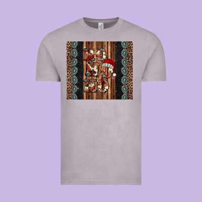 Ho Ho Ho Western Christmas Vintage Tee Designed By Jasminsmagicworld