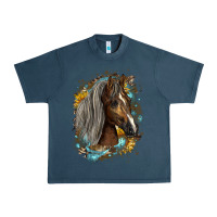 Midnight Navy western tennessee horse Urban Heavy Tee - LillyAllenDesigns