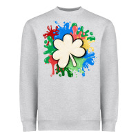 Heather Grey st patricks day shamrock autism Heavyweight Sweatshirt - MaliasSmallBusiness