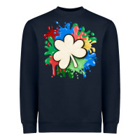Navy st patricks day shamrock autism Heavyweight Sweatshirt - MaliasSmallBusiness