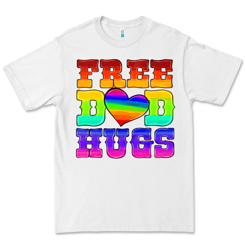 Lgbtq Free Dad Hugs Premium Tee by HRA Design Shop | Teevron