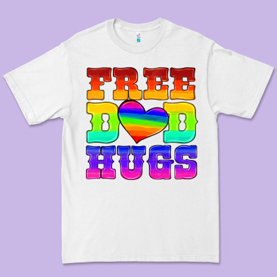 Lgbtq Free Dad Hugs Premium Tee Designed By Hra Design Shop