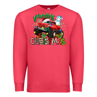 Cardinal merry christmas monster truck Premium Sweatshirt - texasbilliewilder