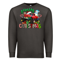 Smoke merry christmas monster truck Premium Sweatshirt - texasbilliewilder