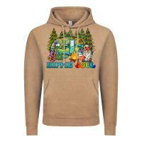 Vintage Coffee hippie soul camping Vintage Hoodie - BarkalooDesign