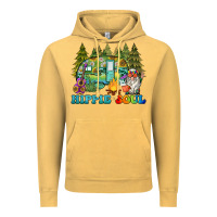 Vintage Mustard hippie soul camping Vintage Hoodie - BarkalooDesign