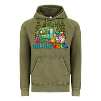 Vintage Olive hippie soul camping Vintage Hoodie - BarkalooDesign