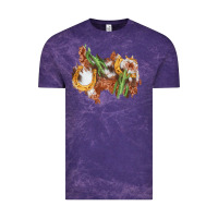 Cloud Purple horseshoe cowhide cactus patch Vintage Tee - AdoDesignShop