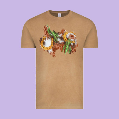 Horseshoe Cowhide Cactus Patch Vintage Tee Designed By Adodesignshop