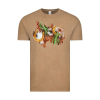 Vintage Coffee horseshoe cowhide cactus patch Vintage Tee - AdoDesignShop