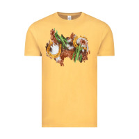 Vintage Mustard horseshoe cowhide cactus patch Vintage Tee - AdoDesignShop