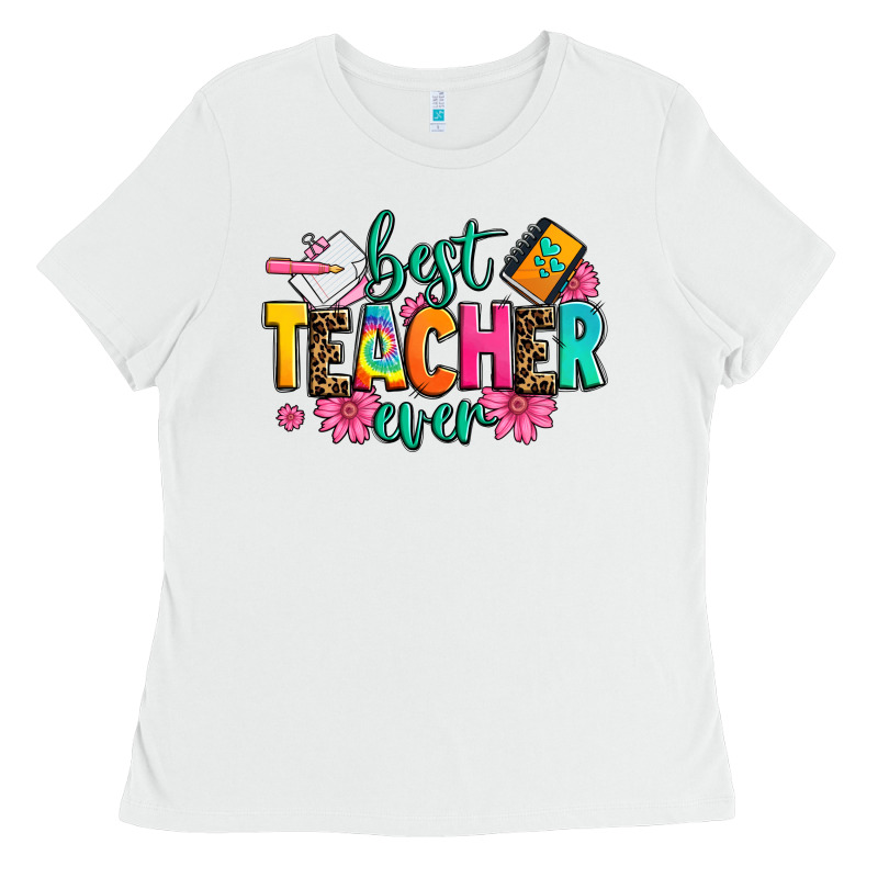 Best Teacher Ever Ladies Tee by Zillion Design Studio | Teevron