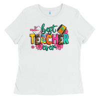White best teacher ever Ladies Tee - Zillion Design Studio