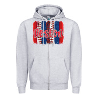 Heather Grey boston baseball team spirit brushstrokes Zipper Hoodie - Artiststas